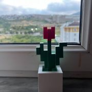Minecraft Temalı Çiçek Saksılı resmi